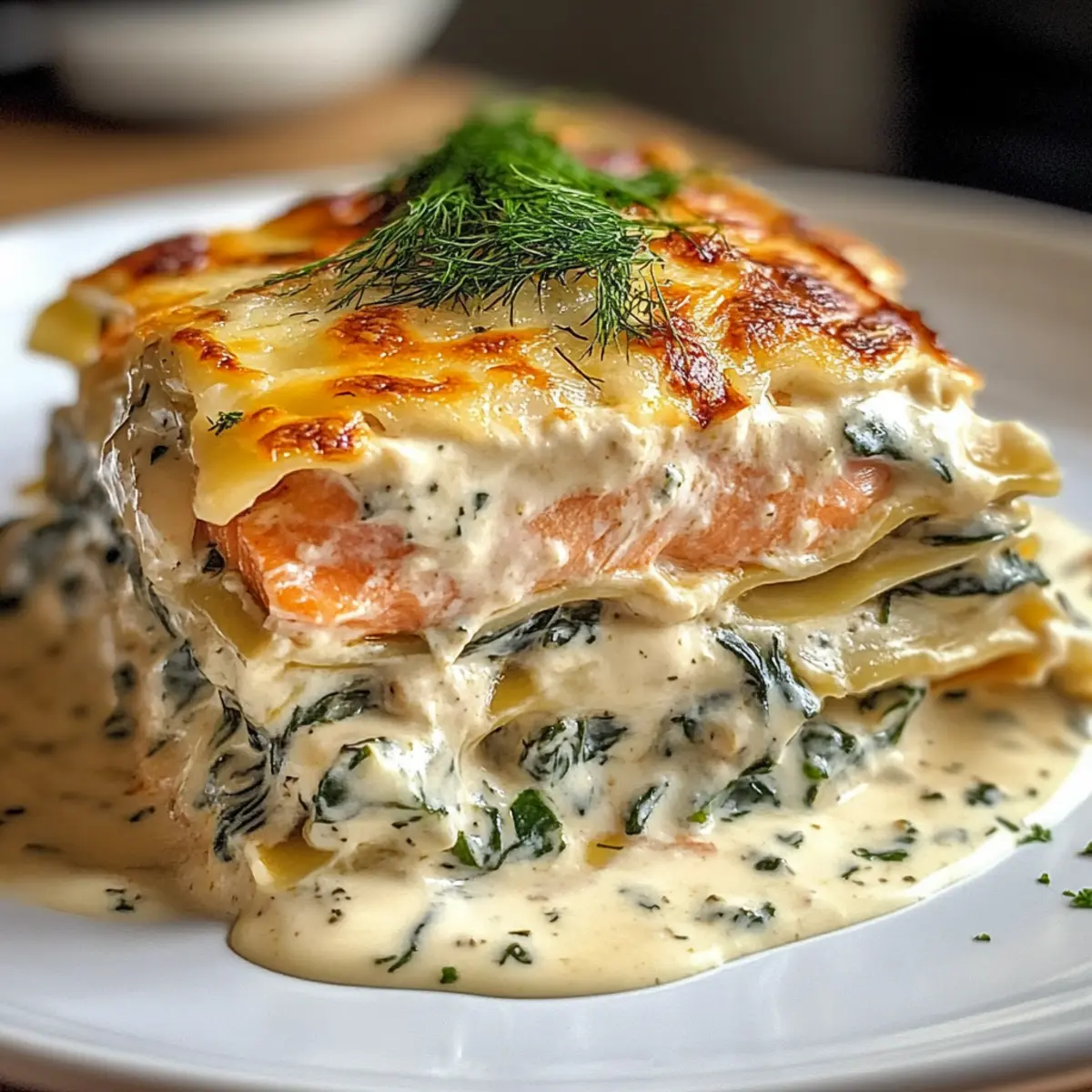 Lachs-Spinat-Lasagne mit Sahnesoße – Ein Traumgericht